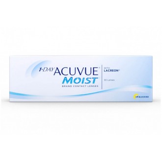 عدسات لاصقة يومية ACUVUE MOIST من جونسون - 30 عدسة في العلبة