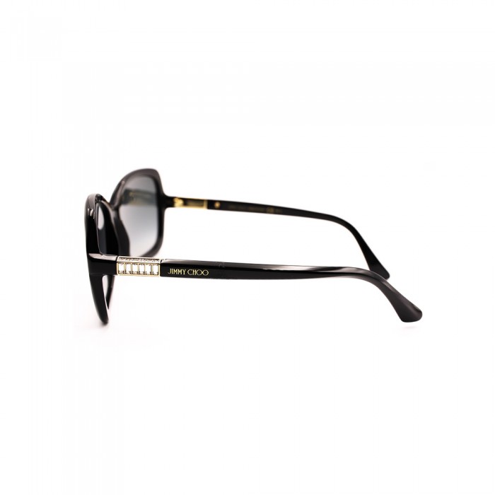 نظارة شمسية,ماركة JIMMY CHOO, موديل BETT/S807FQ,للنساء,مستطيل,إطار اسود, عدسات اسود,خليط معدني