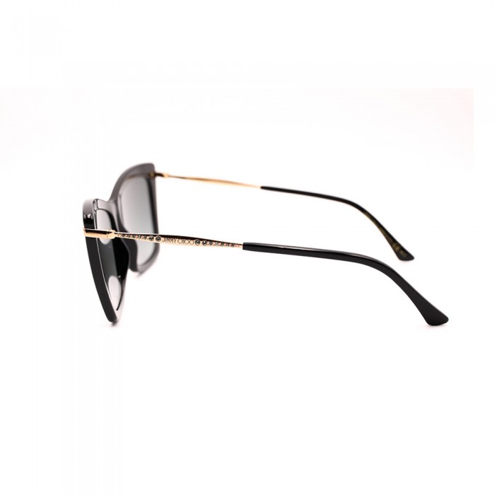 نظارة شمسية,ماركة JIMMY CHOO, موديل SADY/S,للنساء,عيون القط,إطار اسود, عدسات اسود,خليط معدني