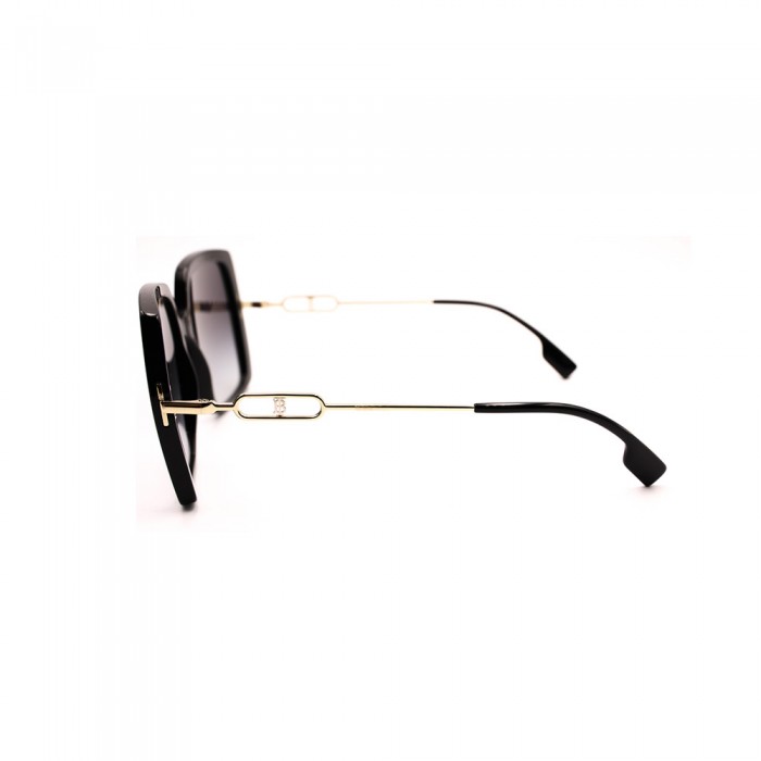 نظارة شمسية,ماركة BURBERRY, موديل 4332,للنساء,كبير جدا,إطار اسود, عدسات اسود,خليط معدني