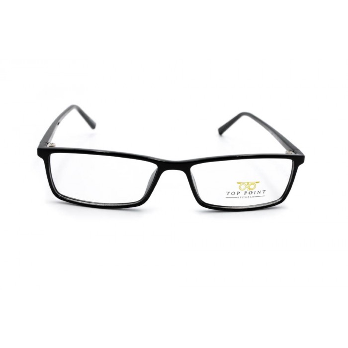 نظارة طبية ,ماركة TOP POINT, موديل RX2457-C1,للجنسين,مستطيل,إطار اسود, عدسات الشفاف,اسيتات