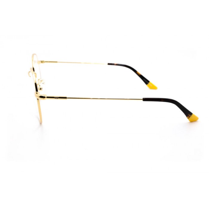 نظارة طبية ,ماركة TOP POINT, موديل 7518-C4,للنساء,مستدير,إطار ذهبي, عدسات الشفاف,خليط معدني