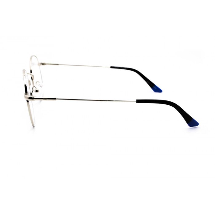 نظارة طبية ,ماركة TOP POINT, موديل 7518-C6,للنساء,مستدير,إطار فضي, عدسات الشفاف,خليط معدني