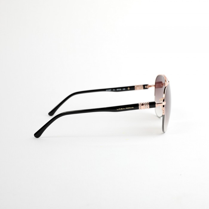 نظارة شمسية,ماركة LINEA ROMA , موديل 3607-c1,للنساء,افييتور,إطار ذهبي, عدسات بني,متعددة