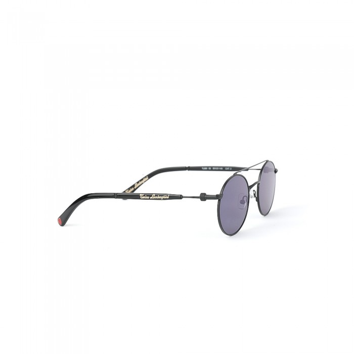 نظارة شمسية,ماركة LAMBORGHINI-Y20, موديل 590-53,للجنسين,مستدير,إطار اسود, عدسات اسود,خليط معدني
