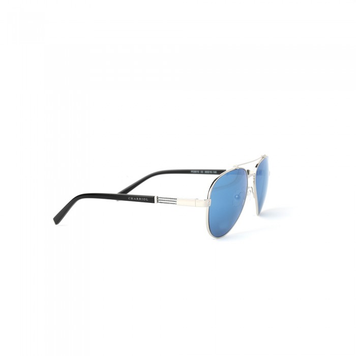 نظارة شمسية,ماركة CHARRIOL, موديل 9010-55-c3,للجنسين,افييتور,إطار فضي, عدسات الازرق,خليط معدني