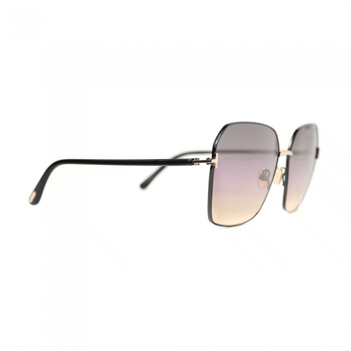 نظارة شمسية,ماركة Tom Ford ,موديل 839,للنساء,مربع , لون اطار اسود ,عدسة بني,خليط معدني