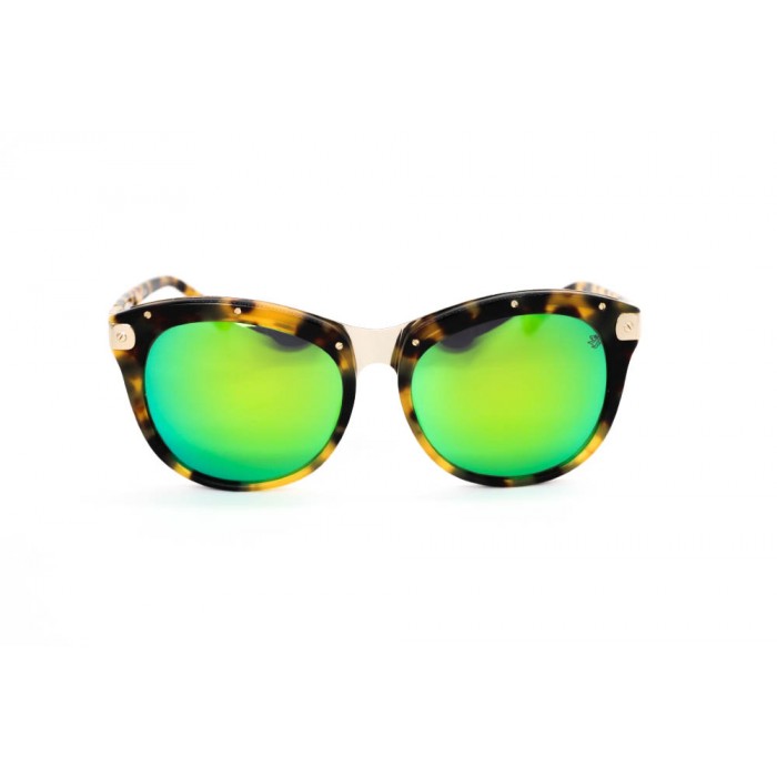 نظارة شمسية ، ماركة CAVALLO BIANCO ، موديل 511 ، للنساء ، لون الاطار متعدد الالوان ، شكل اطار دائري ، الخامات خليط معدني ، نوع العدسة معكوسة ، لون العدسة اخضر
