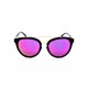 نظارة شمسية ، ماركة CAVALLO BIANCO ، موديل 510 ، للنساء ، لون الاطار اسود ، شكل الاطار دائري ، الخامات بلاستيك ، نوع العدسة معكوسة ، لون العدسة ارجواني