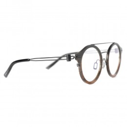نظارة طبية ,ماركة momo design,موديل #038,للجنسين,مستدير,بني,ضد الضباب,لون العدسة شفاف,خليط معدني