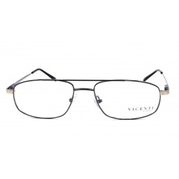  نظارة طبية ماركة إم فريم موديل 001 للجنسين - إطار معدن أسود بيضاوي