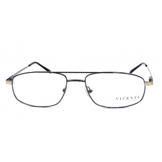  نظارة طبية ماركة إم فريم موديل 001 للجنسين - إطار معدن أسود بيضاوي