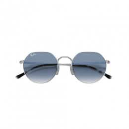 نظارات شمسية راي بان RB3565 Jack للجنسين - شكل Irregular إطار أسود وعدسات زرقاء