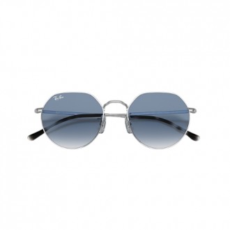 نظارات شمسية راي بان RB3565 Jack للجنسين - شكل Irregular إطار أسود وعدسات زرقاء