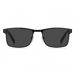 نظارة شمسية TOMMY+SG-A-2040/S-807IR  للرجال , اطار معدن ,لون اسود, عدسات رمادية , ضد الشمس , مستطيل