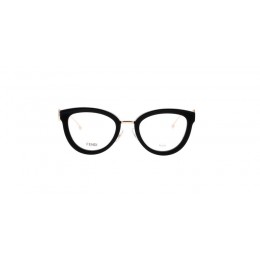 نظارة طبية ,ماركة fendi ,موديل 0417-807,للنساء,عيون القط , لون اطار مزيج من الالوان ,عدسة شفاف,اسيتات ومعدن