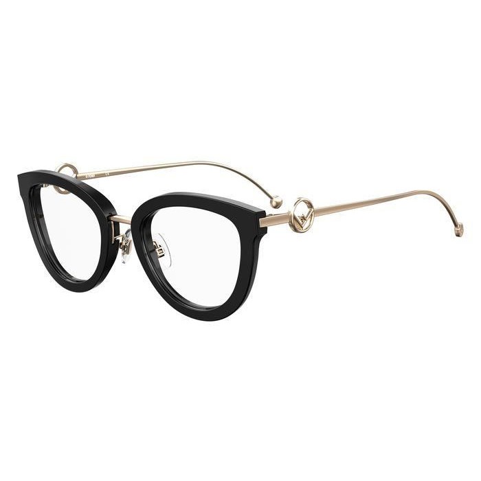 نظارة طبية ,ماركة fendi ,موديل 0417-807,للنساء,عيون القط , لون اطار مزيج من الالوان ,عدسة شفاف,اسيتات ومعدن