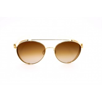 نظارة شمسية ماركة MOMO DESIGEN,موديل 530-C6 ,للجنسين ,اطار افييتور ذهبي عدسات بني ,اطار معدني ,ضد الشمس