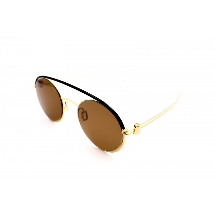 نظارة شمسية ماركة MOMO DESIGEN,موديل 532 نسائية C3,اطار دائري ذهبي عدسات بني ,اطار معدني 