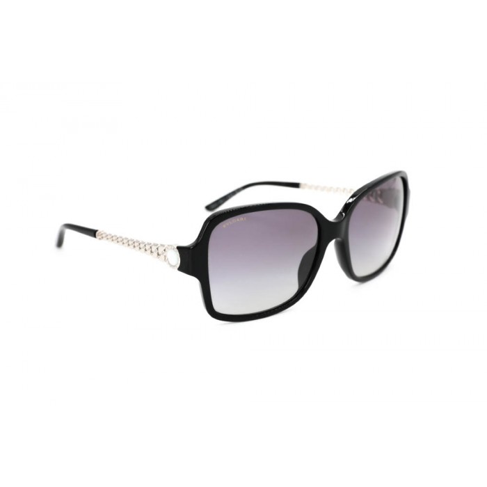 نظارة شمسية ، ماركة BVLGARI ، موديل 8125H ، للنساء ، لون الإطار أسود ، شكل إطار مربع ، مواد بلاستيكية ، نوع العدسة حماية من الأشعة فوق البنفسجية ، لون العدسة أسود