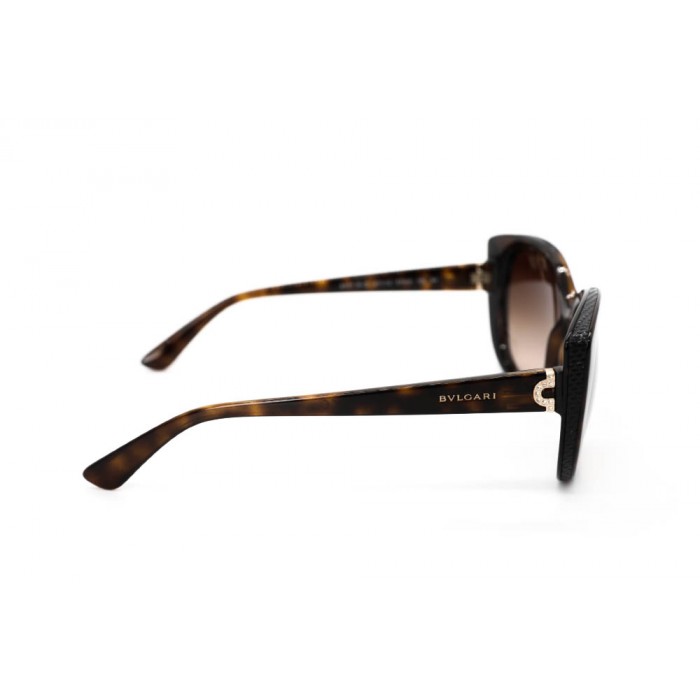 نظارة شمسية ، ماركة BVLGARI ، موديل 8157BQ ، للنساء ، لون الإطار بني ، شكل الإطار فراشة ، الخامات بلاستيك ، نوع العدسة للحماية من الأشعة فوق البنفسجية ، لون العدسة بني