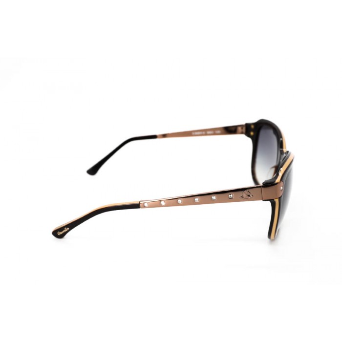 نظارة شمسية ، ماركة CAVALLO BIANCO ، موديل 8914 ، للنساء ، لون الإطار بني ، إطار على شكل فراشة ، مواد بلاستيكية ، نوع العدسة للحماية من الأشعة فوق البنفسجية ، لون العدسة أسود