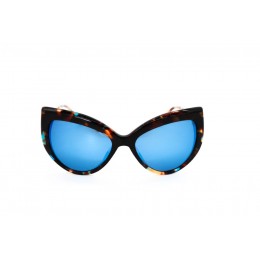 نظارة شمسية ، ماركة CAVALLO BIANCO ، موديل 513 ، للنساء ، لون الاطار بني ، شكل اطار عين القطة ، مواد بلاستيكية ، نوع العدسة معكوسة ، لون العدسة ازرق