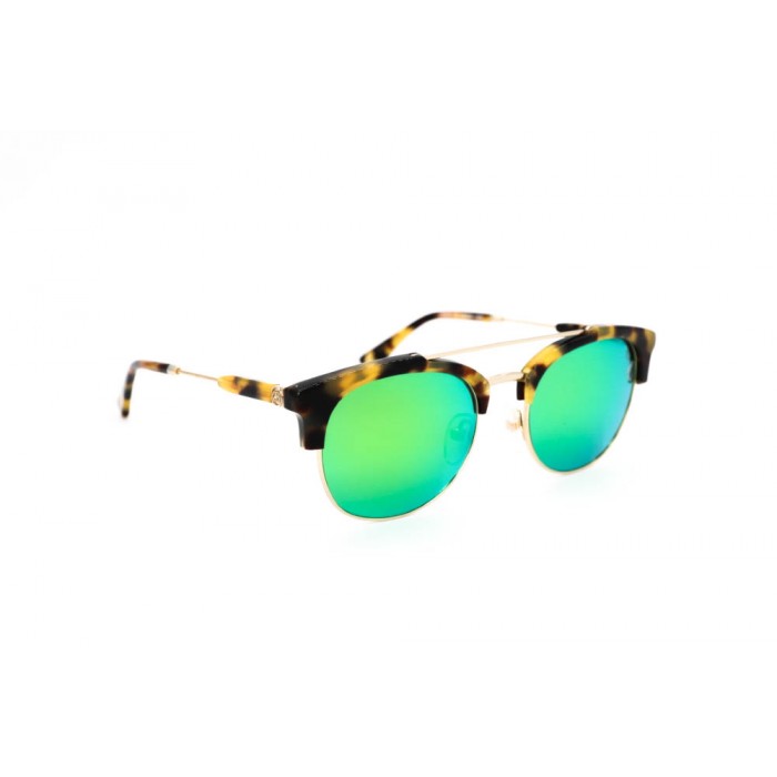 نظارة شمسية ، ماركة CAVALLO BIANCO ، موديل 505 ، للنساء ، لون الإطار ذهبي ، شكل الإطار Wayfare ، الخامات مزيج معدني ، نوع العدسة معكوسة ، لون العدسة أخضر