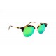 نظارة شمسية ، ماركة CAVALLO BIANCO ، موديل 505 ، للنساء ، لون الإطار ذهبي ، شكل الإطار Wayfare ، الخامات مزيج معدني ، نوع العدسة معكوسة ، لون العدسة أخضر