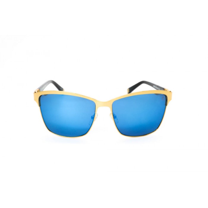نظارة شمسية ، ماركة CAVALLO BIANCO ، موديل 512 ، نسائي ، لون الإطار ذهبي ، إطار شكل Wayfare ، خامات مزيج معدني ، نوع العدسة معكوسة ، لون العدسة أزرق