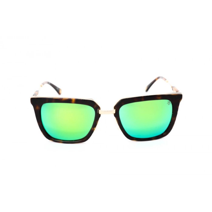 نظارة شمس ، ماركة CAVALLO BIANCO ، موديل 506 ، نسائي ، لون الإطار بني ، شكل الإطار مربع ، الخامات مزيج معدني ، نوع العدسة معكوسة ، لون العدسة أخضر