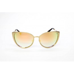 نظارة شمسية ، ماركة CAVALLO BIANCO ، موديل 514 ، للنساء ، لون الإطار ذهبي ، شكل الإطار عين القطة ، الخامات خليط معدني ، نوع العدسة معكوسة ، لون العدسة ذهبي