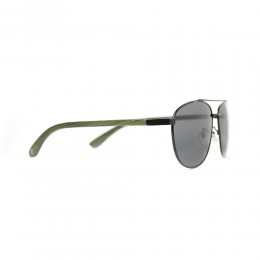 نظارة شمسيه,ماركة EXALT CYCLE موديل 3507 - C3, للرجال, افييوتر ,اطار اسود ,عدسة ضد الشمس, لون العدسة أسود, زراع خشب أخضر