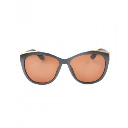 نظارة شمسية,ماركة OCEAN DRIVE, موديل 9827,للنساء,عيون القط,إطار رمادي, عدسات بني,خليط معدني