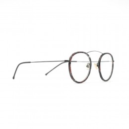 نظارة طبية ,ماركة xy,موديل E1816-C31,للجنسين,مستدير,مزيج من الالوان,ضد الضباب,لون العدسة شفاف,خليط معدني