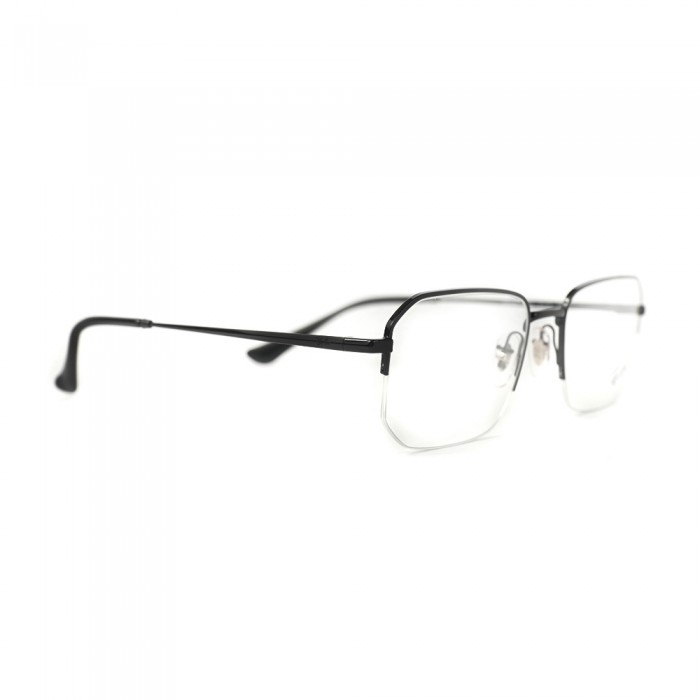 نظارة طبية ,ماركة RAYBAN ,موديل 6449,للجنسين,نصف اطار , لون اطار اسود ,عدسة شفاف,خليط معدني