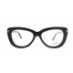نظارة طبية ,ماركة Tom Ford ,موديل 5414,للجنسين,عيون القط , لون اطار اسود ,عدسة شفاف,اسيتات