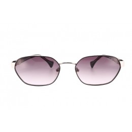 نظارات شمسية للجنسين من لوسيدا فيستا - شكل بيضوي موديل PS33202-C67، إطار أسود معدني وعدسات سوداء