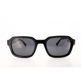 نظارات شمسية للجنسين من لوسيدا فيستا - شكل مستطيل موديل A4822-C03، إطار أسود وعدسات سوداء