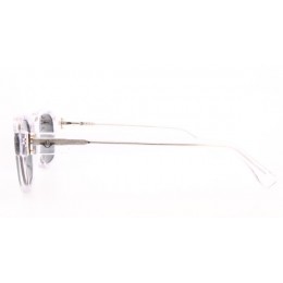 نظارة شمسية Lucida Vista موديل 4822 سداسي للجنسين - إطار أبيض شفاف مع عدسات سوداء