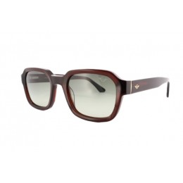 نظارات شمسية للجنسين من لوسيدا فيستا - شكل مستطيل موديل A4822-C06، إطار بني وعدسات خضراء