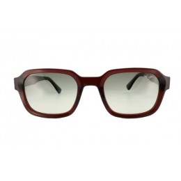 نظارات شمسية للجنسين من لوسيدا فيستا - شكل مستطيل موديل A4822-C06، إطار بني وعدسات خضراء