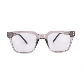 نظارات شمسية نسائية من لوسيدا فيستا - شكل وايفير موديل 6514-C3، إطار أسود شفاف وعدسات سوداء