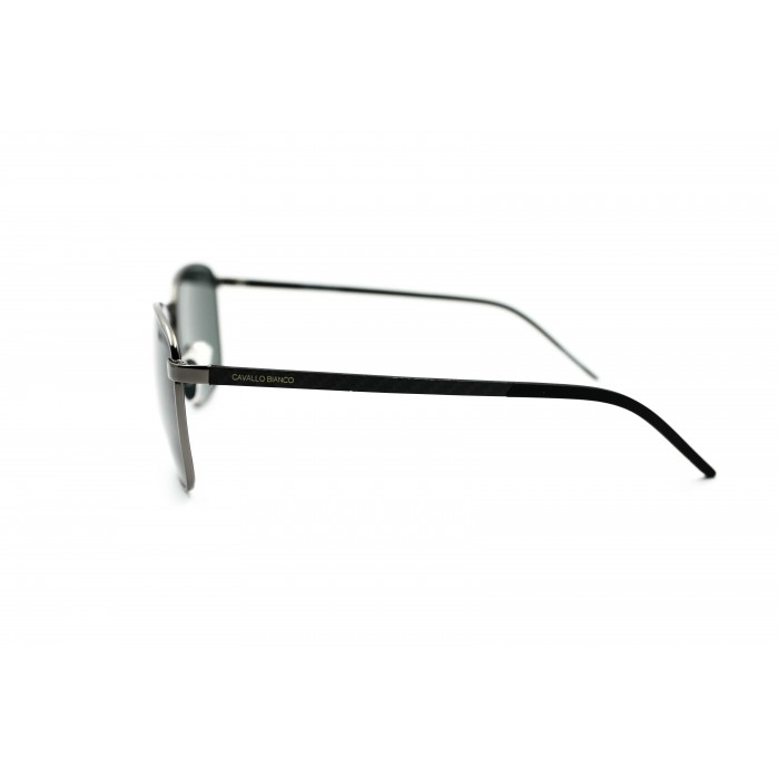 نظارة شمسية,ماركة Cavalo Bianco, موديل WX2246-C2,للرجال,مستطيل,إطار اسود, عدسات اسود,خليط معدني