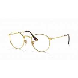 نظارة طبية ,ماركة Rayban, موديل 6472,للنساء,مستدير,إطار ذهبي, عدسات شفاف,خليط معدني