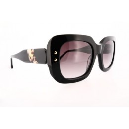 نظارة شمسية، لوسيدا فيستا 0186S-C1، للنساء، لون الإطار أسود، لون العدسة أسود، بلاستيك، مربع