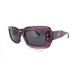 نظارة شمسية، لوسيدا فيستا 0187S-C4، للنساء، لون الإطار أرجواني شفاف، لون العدسة أسود، بلاستيك، مستطيل