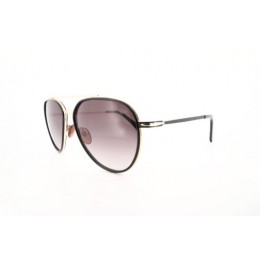 نظارات شمسية رجالية من لوسيدا فيستا - شكل أفياتور موديل 1126-C3، إطار أسود معدني وعدسات سوداء