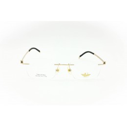 نظارات، لوسيدا فيستا KB21055-C3، للجنسين، لون الإطار بدون حافة، لون العدسة شفاف، سبائك التيتانيوم، مستطيل