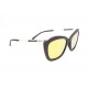 نظارة شمسيه,ماركة EXALT CYCLE موديل  3514,للنساء, شكل  الفراشة ,لون  بني,عدسة عاكسة, لون العدسة , ذهبي, خليط معدني